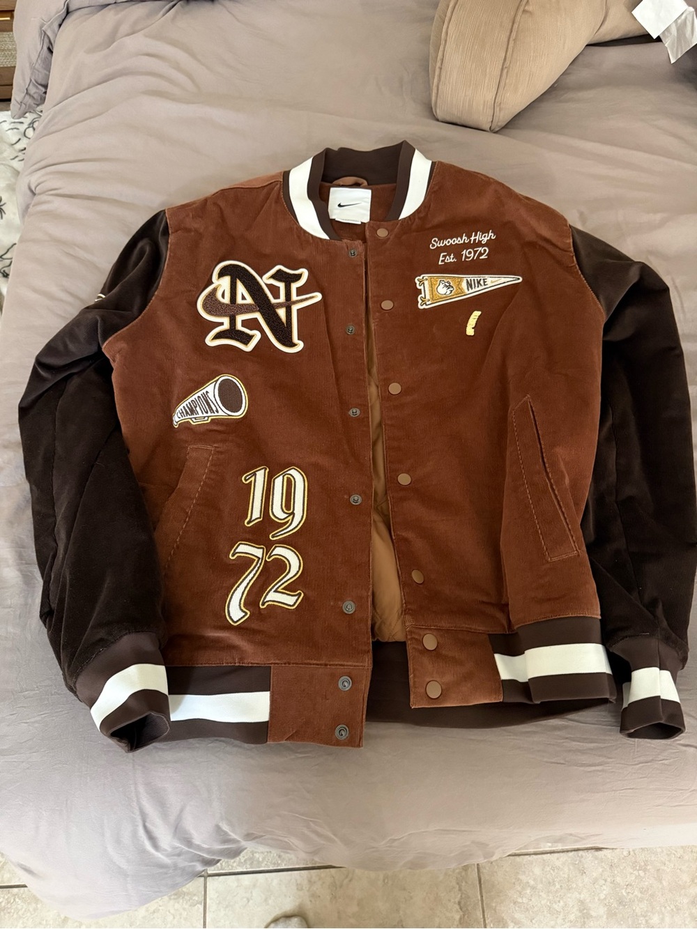 Nike Men's Brown Varsity Jacket
